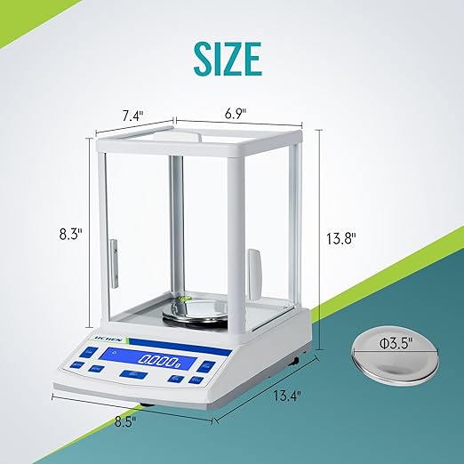 LICHEN Lab Scale High Precision Scale Laboratory 0.001gx300g Accuracy Digital Analytical Balance with Calibration Jewelry Weigh(300g,1mg)