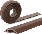 Eapele 6.5 ft Floor Cord Cover Heavy Duty Cable Protector, Cord Covers for Wires on Floor, Floor Cable Cover Easy to Unroll Prevent Trip Hazard for Home Office or Outdoor Settings (Brown)