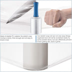 Jutom 16 Pcs Stretch Wrap Roll Plastic Wrap for Moving with 2 Handles 5" x 1000 ft Packaging Shrink Film Self Adhering Shipping Supplies for Moving Furniture Pallet(Clear, Blue)