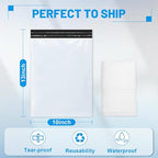 600 Pcs Poly Mailers Shipping Bags 10x13 Inch Packaging Clothes Polymailers Envelopes Mailing Package Self Seal Shipping Envelopes Waterproof Poly Bags Small Business Supplies Package White