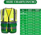 XSMALL High Visibility REFLECTIVE WORK Yellow green Safety Vest with zipper Reflective Strips 7 Pockets