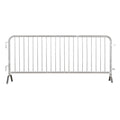 Angry Bull Barricades Metal Interlocking Steel Barricade (8.5 Ft. Heavy Duty, Bridge Feet, Grey Powder Coated, Set of 20)