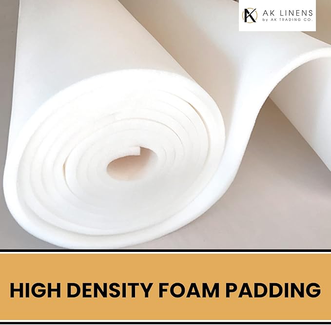 AK Trading CO. 1” Thick Open Cell Upholstery Foam Padding – 56” Wide – by The Yard – Soft, High-Quality Upholstery, Crafts & DIY Projects Foam