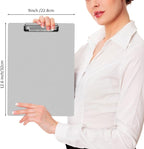 Epakh 2 Pieces Clipboard Bulks Metal Clipboard Aluminum Office Low Profile Clip Standard A4 Letter Size Metal Clip Board, Size 12.5 x 9 Inch