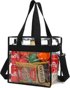 FlowFly Insulated Lunch Cooler Bag - Tote Bag Organizer for Women/Men, Clear#Black