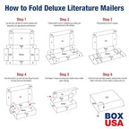 Box USA 15" Deluxe Shipping Boxes 15 1/8"L x 11 1/8"W x 3"H, 50-Pack - White Box Mailers for Packaging, Storage, Gifts or Bulk Business Orders