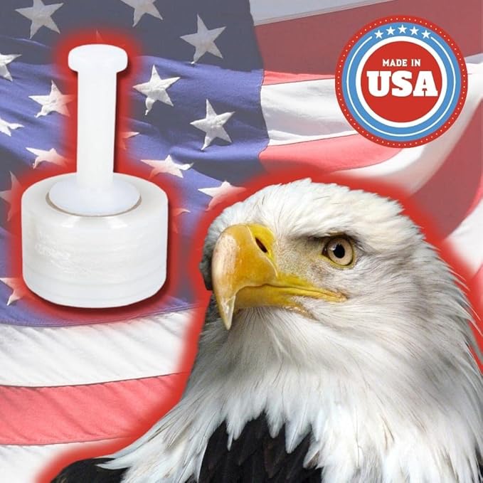 Mini Stretch Wrap for Packing with Handles, 36 Pack, 3 Inch x 1000 Feet, Durable Clear Plastic wrap for Moving, Packing wrap Plastic roll Also a Furniture Wrap