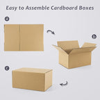 Frametory 11x6x6 Pack of 28 Corrugated Cardboard Packing Shipping Mailing Moving Carton Boxes, Brown