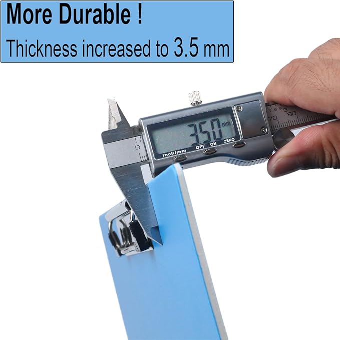 Acocony 11x17 Clipboard Double Clip Super Tough Extra Large Clipboard Not Fragile Low Profile Clip 11 x 17 Clipping PP Plastic Blue Pack of 1