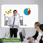 Lockways Dry Erase Board 96 x 48 Inch, Large 4 x 8 Magnetic White Board Pack of 2, Aluminium Frame Whiteboard with Marker Tray for School, Office and Home