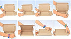 50 Pack Small Shipping Box, 4x4x2'',Corrugated Mailer,Wonfer Cardboard Box, White