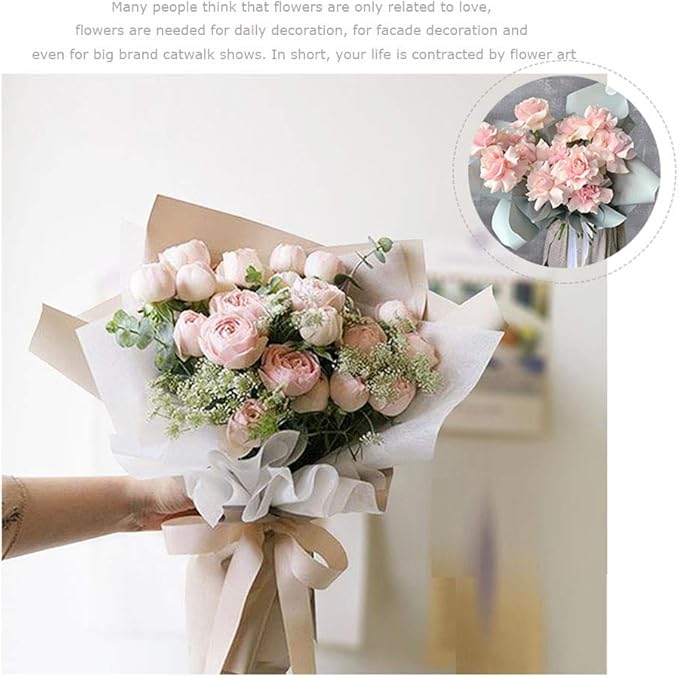 FWSA WRAPS Flower Wrapping Paper Roll Korean Floral Bouquet Packing Supplies Waterproof Fresh Flowers Gift Packaging Marterials (COLOR 8)