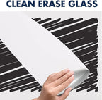 Quartet Magnetic Dry Erase Board, 48" x 36" Glass White Board for Wall, Frameless, InvisaMount, White (Q25F01IMW)