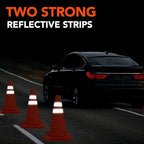 [20 Pack]18 Inch Collapsible Traffic Safety Cones - Parking Cones with Reflective Collars, Orange Safety Cones for Parking lot, Driveway, Driving Training etc