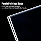 3 pack 8.5x11 Acrylic Sign Holder for Picture Frames, L Shape Clear Plastic, Plastic Sign Holder,Menu Holder, Unbreakable Table Sign Holder for Restaurant, Office, School, Store and Home Use