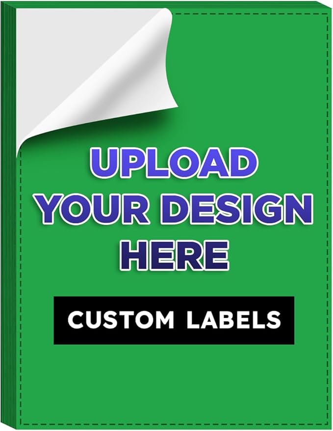 Custom Bright Neon Color Labels, Print Your Own Stickers, Upload Your Design for Printing - Smooth Matte Finish, Strong Adhesive, Crack and Peel - 6" x 9" - 25 Sheets per Pack (Green)