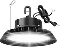 UFO LED High Bay Light 200W, High Bay LED Shop Light 30,000LM 0-10V Dimmable, 5' Cable with US Plug, Hanging Hook, Safe Rope, ETL Listed High Bay for Warehouse Factory Barn Shop