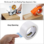 Clear Packing Tape Heavy Duty Refill Rolls Sealing Great for Packing Box Shipping and Moving Supplies Packaging 12 Rolls 1.88" x 65 Yards 3" Core 2.7 Mil Thick Adhesive