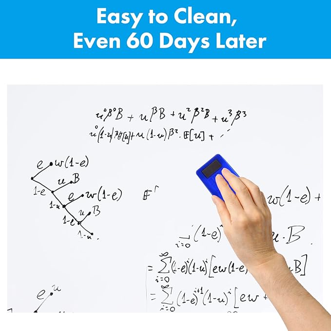 HAMIGAR Magnetic Whiteboard Contact Paper 36" x 48" Dry Erase White Board Sticker for Wall Stick on White Board Peel and Stick Wallpaper Adhesive Poster with Marker, Magnetic Eraser and Magnets