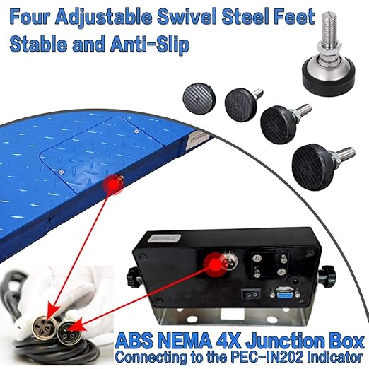 Industrial Floor Scale, 48" x 72", 5000LB/0.5LB, PEC Focus on Industry for 60 Years