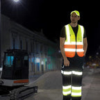 A-SAFETY orange safety vest 7 Pocket Class 2,XL