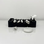 DeskBrick 2PK – Patented Non-Slip Steel-Weighted Desk Organizers & Cable Management Gadgets, Versatile Cord, Phone & Accessory Holders for Office, Home & Desktop – Best Gift for Men. Gray