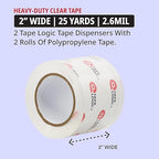 BOX USA Moving Boxes Medium 18"L x 14"W x 12"H (20-Pack) & 2 Heavy Duty 2in x 25yd Clear Packaging Tape with Dispensers | For Shipping, Mailing, Packing, Packaging and Storage