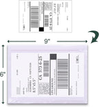 Packing List Pouches, Shipping Label Envelopes Clear Adhesive Top Loading Packing List (6" x 9" - 100 Pcs)