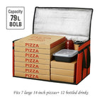 Bodaon 3-Pack Insulated Food Delivery Bag, XXXL Pizza Cooler Bags, Rideshare Delivery Bag, Warmer/Frozen, Cold/Hot Thermal Styrofoam Carrier for Car/Travel/Shopping/Catering
