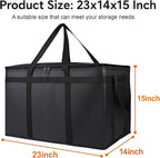 Bodaon Large 2-Pack Insulated Food Delivery Bag With Hard Bottom, XXXL Grocery Shopping/Catering/Bags, Rideshare Delivery Bag, Cold/Hot Styrofoam Carrier for Travel/Car