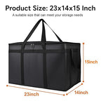 Bodaon 3-Pack Insulated Food Delivery Bag, XXXL Pizza Cooler Bags, Rideshare Delivery Bag, Thermal Cold/Hot Styrofoam Carrier for Catering/Shopping/Travel/Car, Warmer/Frozen