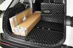 Trunk Cargo Liner Floor Mat for Mercedes GL450 GL400 GL350 GL550 GL500 2006-2015(Trunk Mat+Backrest Mat+Both Side Mat() Trunk Mat Replacement Accessories (Black with Black Stitching)