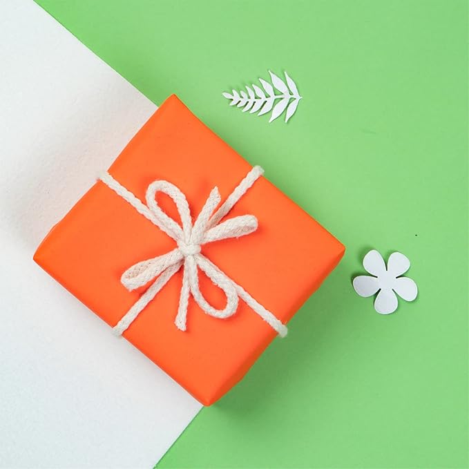 RUSPEPA Orange Kraft Paper Roll - 24 inches x 100 feet - Recyclable Paper Perfect for for Crafts, Art, Wrapping, Packing, Postal, Shipping, Dunnage & Parcel