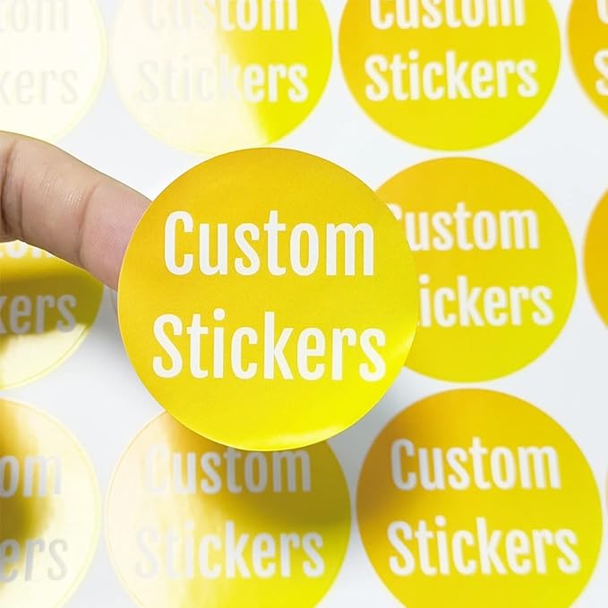 100-500 Custom Stickers Personalized Labels, Customized Stickers with Any Image Logo and Text. Custom Stickers for Business Logo Labels,etc. (Fancy Frame,4X3 Inch)