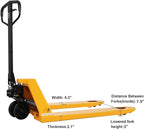 APOLLOLIFT Pallet Jack Truck, 5500lbs Capacity 21" W x 48" L Forks Manual Standard Duty Pallet Truck for Warehouse-Nylon Wheels