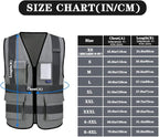 A-SAFETY 6XL 7XL 8XL plue size safety vest grey 6xl 7xl 8xl