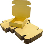 15 Pcs Corrugated Cardboard Gift Boxes Recyclable Shipping Boxes for Mailing & Holidays, Wedding, Birthday, Gifts Packaging (Butter Yellow, 6 x 6 x 2")