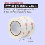 BOX USA Moving Boxes Large 20"L x 20"W x 15"H (12-Pack) & Heavy Duty 2in x 25yd Clear Packaging Tape with Dispenser | For Shipping, Mailing, Packing, Packaging and Storage