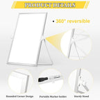 Dry Erase Magnetic White Board, 11" x 14" Double-Sided Desktop Whiteboard with Stand, Portable Small Whiteboard Set for Drawing, Office, Home, School