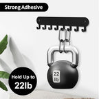 2 Pack Key Holder for Wall,Key Hooks with 8 Hooks,Key Rack for Wall No Drill for Living Room, Kitchen, Bathroom, Garage (Black)