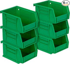 Akro-Mils 30210 AkroBins Plastic Storage Bins, Space-Saving Stackable for Garage, Pantry, Craft Organization, 5 x 4 x 3-Inch, Grey, 6-Pack