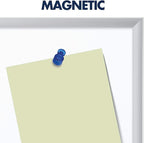 Quartet Magnetic Dry Erase White Board, 2' x 1-1/2 Whiteboard, Nano-Clean Surface Resists Ink Stains, Silver Aluminum Frame (SM531)
