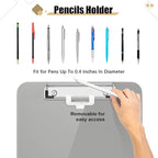 Hongri Plastic Clipboard with Pen Holder, Gray 8.5x11 Letter Size Clip Board for Classroom, Office, Students, Nurses and Women, Low Profile Clip, Size 12.5 x 9 in(Pack of 2)
