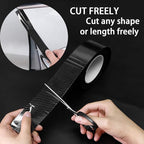 DGSL Car Door Edge Guards Door Sill Protector, 1.2In x 19.7Ft 5D Carbon Fiber Car Wrap Film, Vinyl Automotive Wrap Film Anti-Collision Fits for Most Car (Black)
