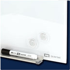 Quartet Magnetic Dry Erase Board, 72" x 48" Glass White Board for Wall, Frameless, InvisaMount, White (Q25F03IMW)