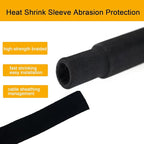 Heat Shrink Braided Sleeving 2:1 Shrinkable Fabric Cable Sheathing Wire Tubing Management Abrasion Protectors Flexibility 3/4" ID-9FT