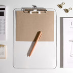 Hongri Plastic Clipboard with Pen Holder, Clear 8.5x11 Letter Size Clip Board for Classroom, Office, Students, Nurses and Women, Low Profile Clip, Size 12.5 x 9 in
