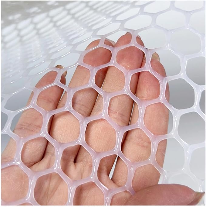 Plastic Wire Mesh Fence, Fencing Chicken Wire Fence with 1.8cm/0.7in Mesh Holes, for Pet Fencing Garden Balcony Grass Protection Farm Crafts(Size:Mesh 0.7in-3.3ft Wx33ft L,Color:White)