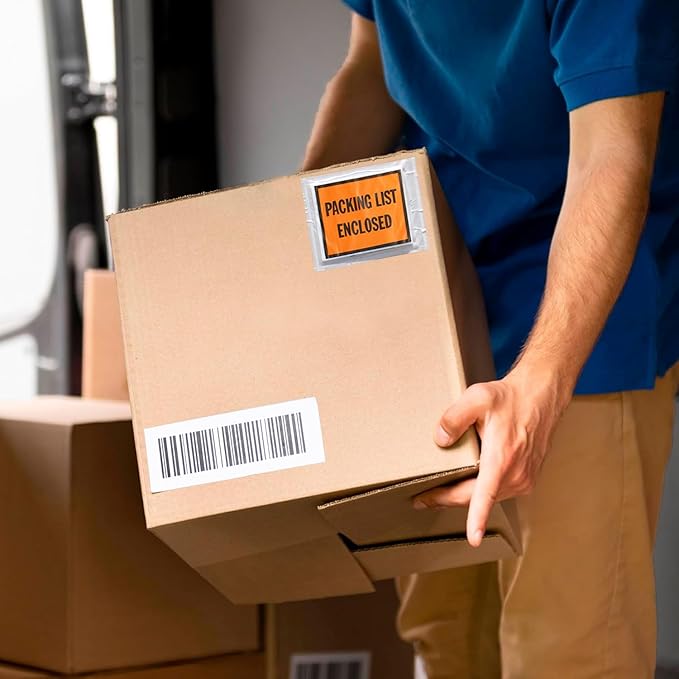 Packing List Enclosed Shipping Envelope 7"x5.5" Full Face Pouches Adhesive Bags 1000 Pack