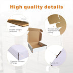 50 Pack 4x4x1'' Small Shipping Boxes, Corrugated Cardboard Mailers for Business, White (CM441)